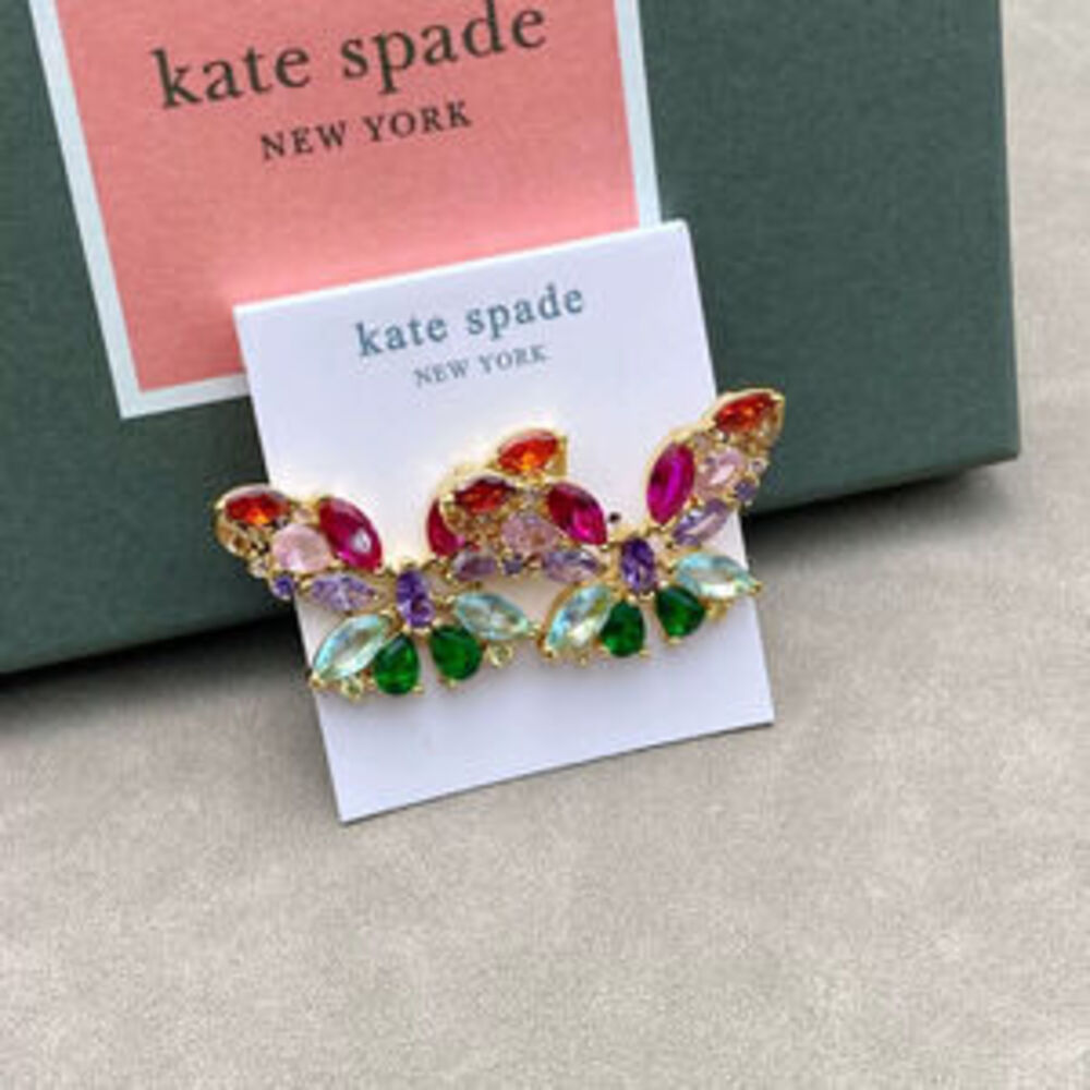 kate spade Colorful Zircon Butterfly Stud Earrings